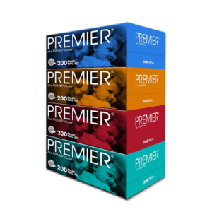 medium (40) PREMIER FACIAL TISSUE BOX 2PLY 4X200S