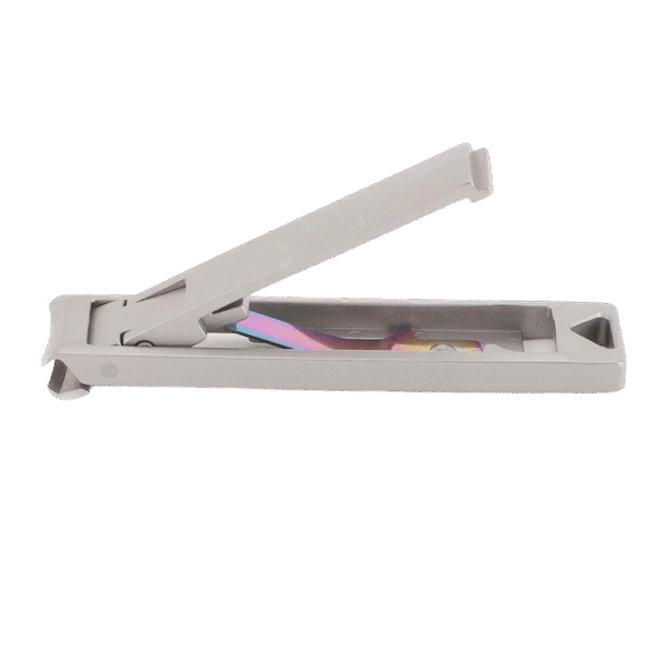 VBESTLIFE Folding Fingernail Clipper Portable Ultra Sharp Thin Pocket Trimmer Stainless Steel Anti Splash with Nail File for Home Travel
